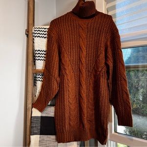 Fall Turtleneck Sweater Dress